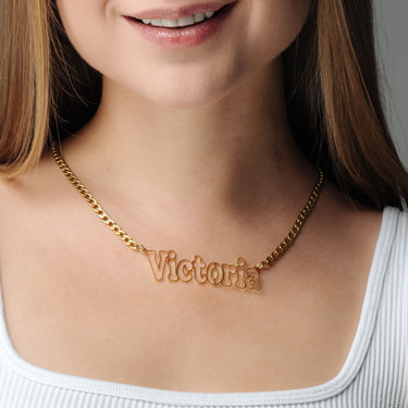 Luxury Name Necklace - Personalised Necklace - Birthday Gifts for Her - Custom Necklace - Necklaces for Girlfriend Necklace Gold Brother & Sisters